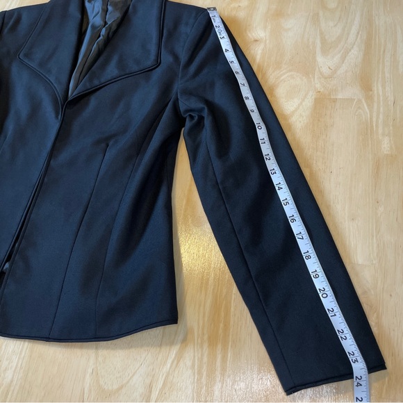 Dress Barn Open Front Rayon Blend Blazer - Black - Picture 12 of 16